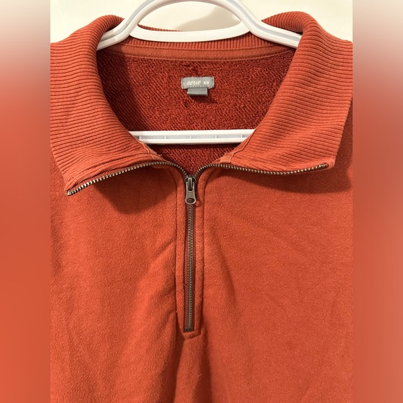 Aerie 1/4 Zip Oversized Sweatshirt, Burnt Orange, Women’s size M - Picture 2 of 2